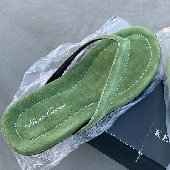 Kenneth Cole mens suede leather designer flip flops - Picture 3 of 3